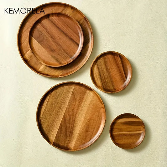 Natural Whole Wood Plate - Round
