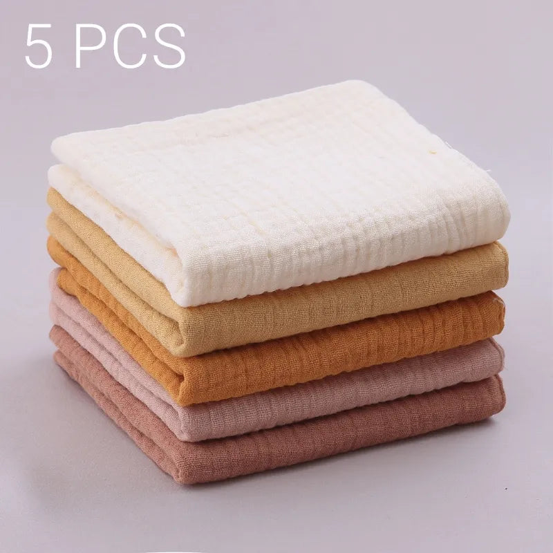 Square Cotton Hand & Face Towel - 5pcs/Set