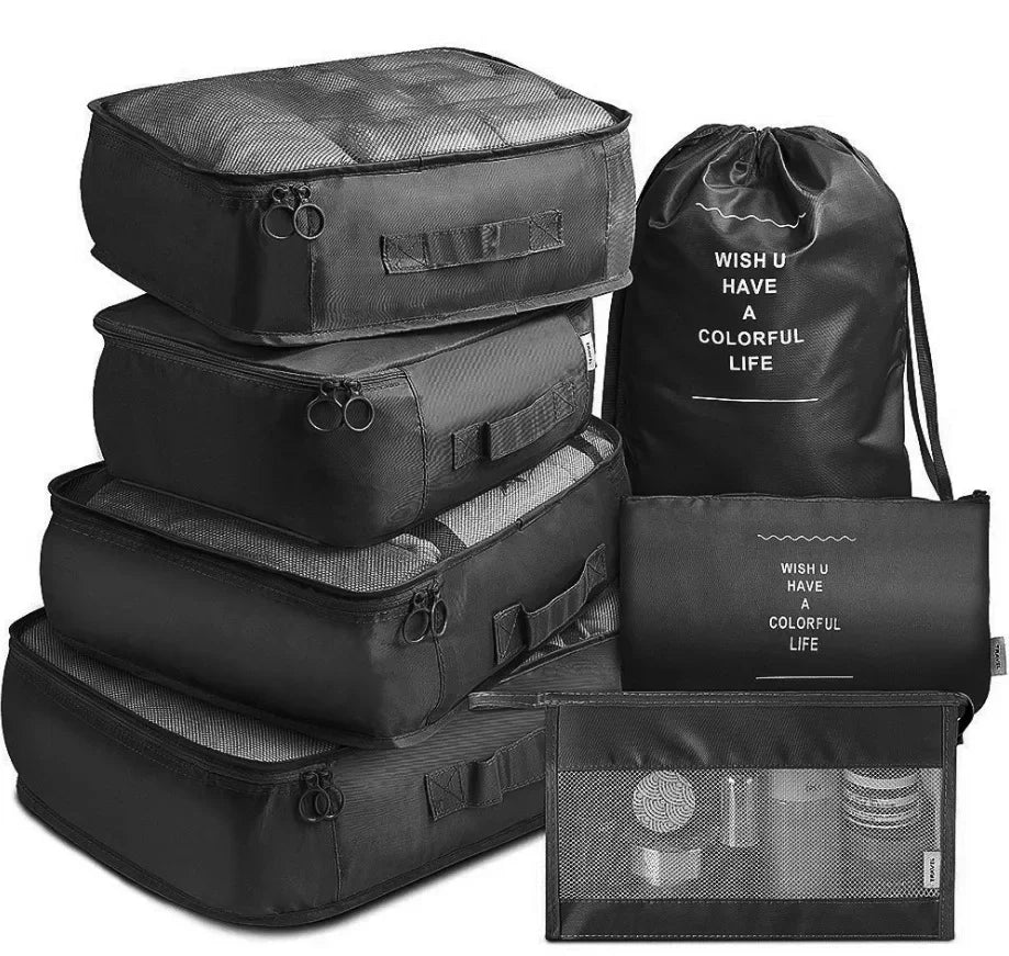 7-piece Set Travel Bag Organizer Packing Cubes