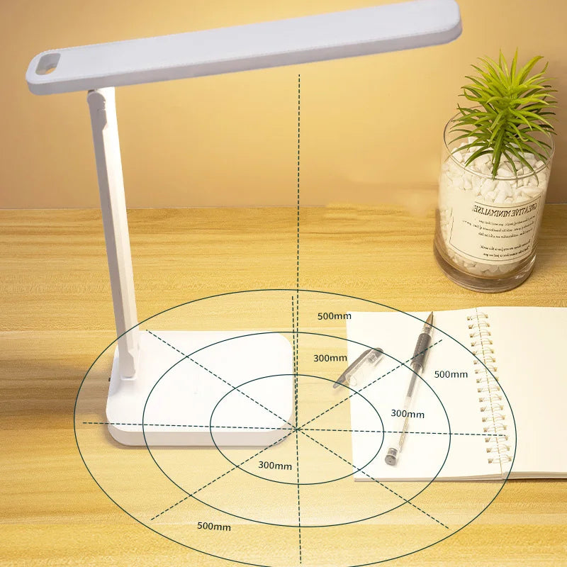 Folding Table Lamp, Dimmable LED, USB charge