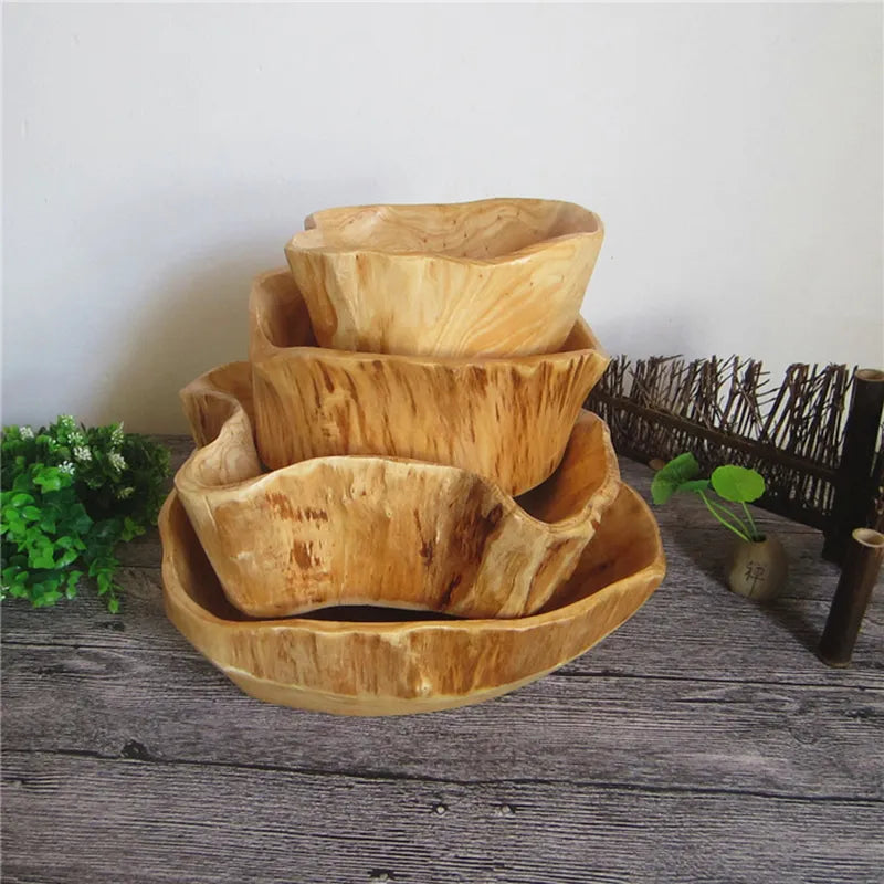 Wooden Mixing Bowl - Large, Multi-grain