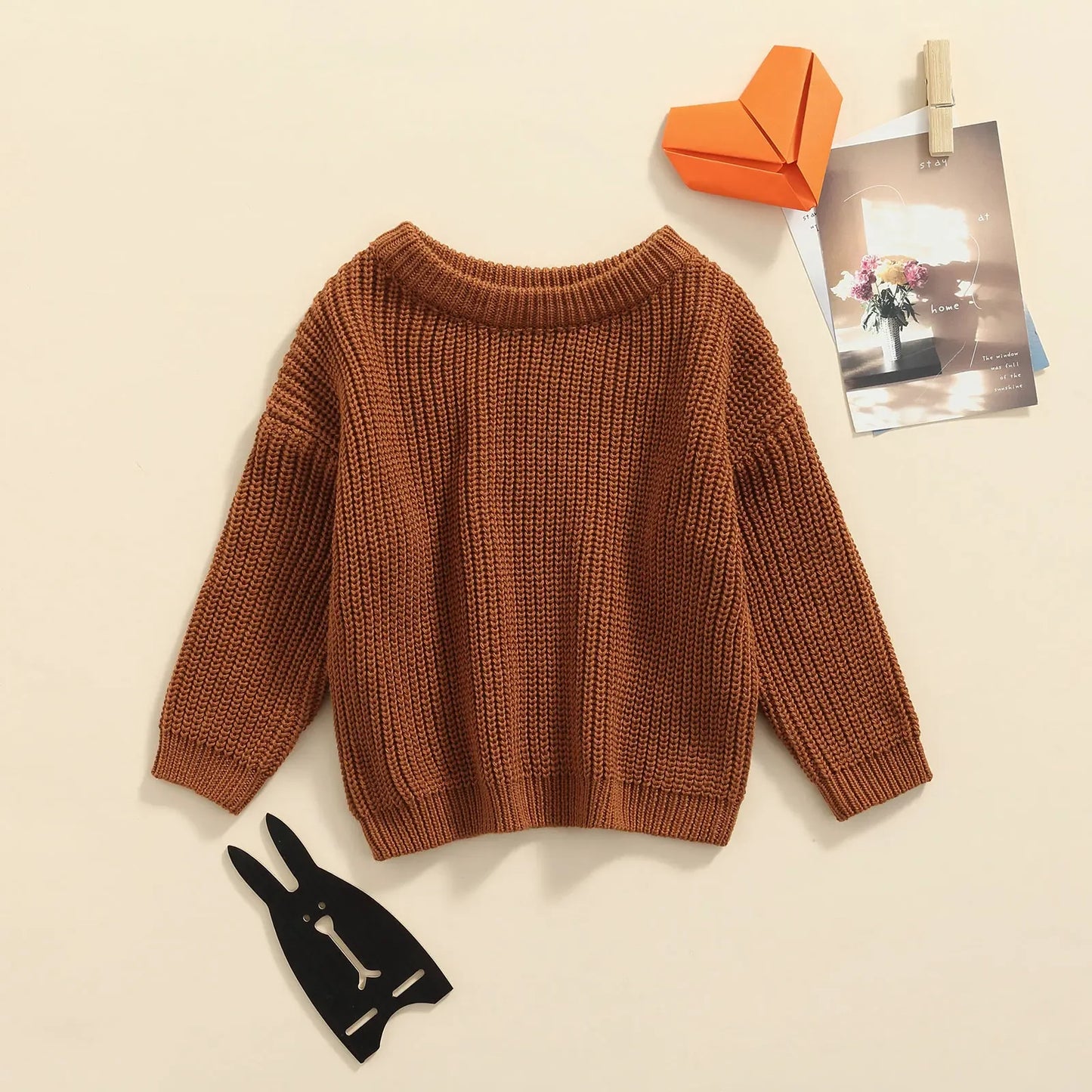 Knit Sweater Long Sleeve Cotton Pullover