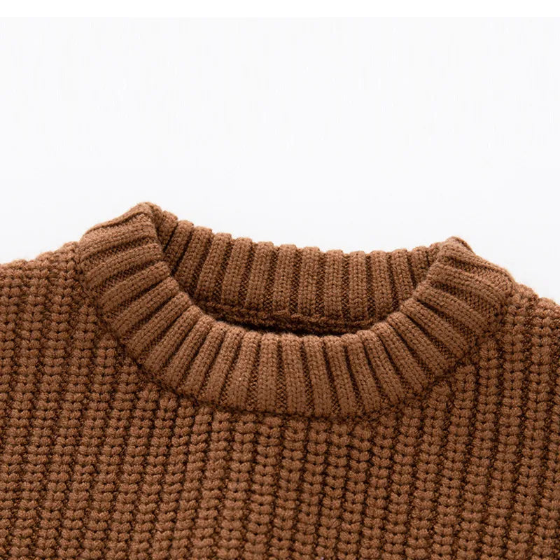 Loose Knitted Round Neck Sweater