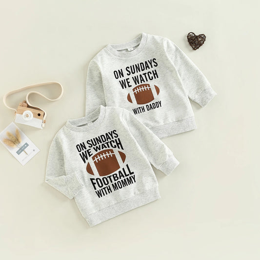 Football Season Print Sweatshirt - 0-6 Years,Toddler