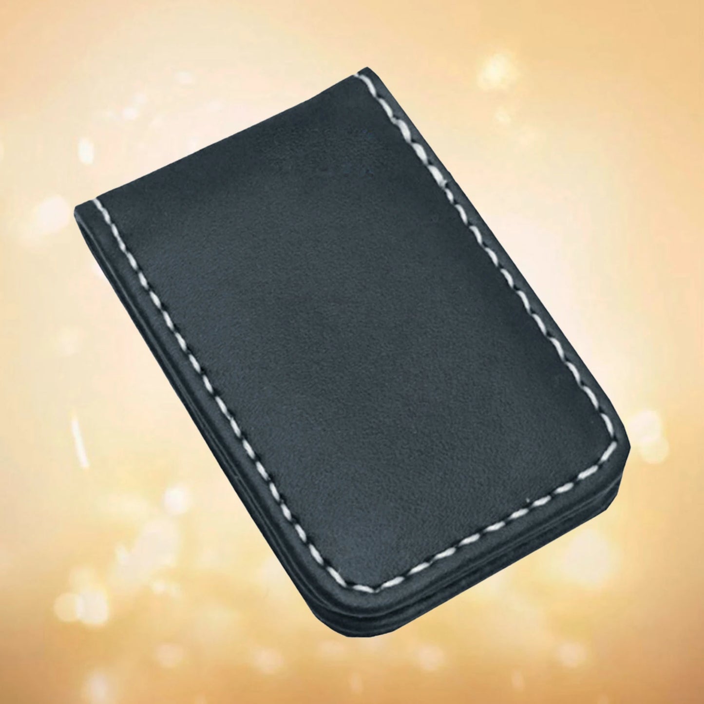 Faux Leather Minimalist Wallet - Magnetic Money Clip