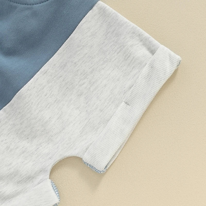 Short Sleeve Pocket T-Shirt with Elastic Waist Shorts Set