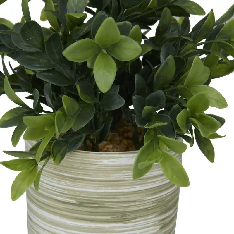 11" Faux Eucalyptus Plant in Porcelain Pot