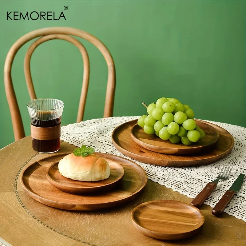 Natural Whole Wood Plate - Round